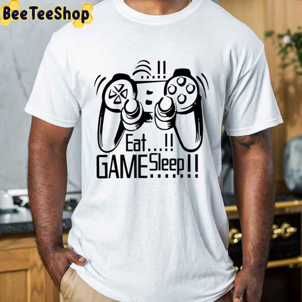 Black Art Funny Eat Game Sleep Unisex T-Shirt