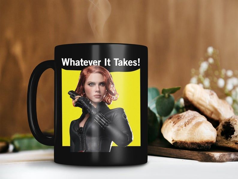 Black Widow Whatever It Takes Mug Superheroes Marvel Mug Avengers Endgame Mug Infinity War 2 Premium Sublime Ceramic Coffee Mug Black