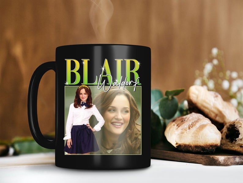 Blair Waldorf Mug Blair Cornelia Waldorf Mug Gossip Girl Movie Mug Leighton Meester Mug Premium Sublime Ceramic Coffee Mug Black