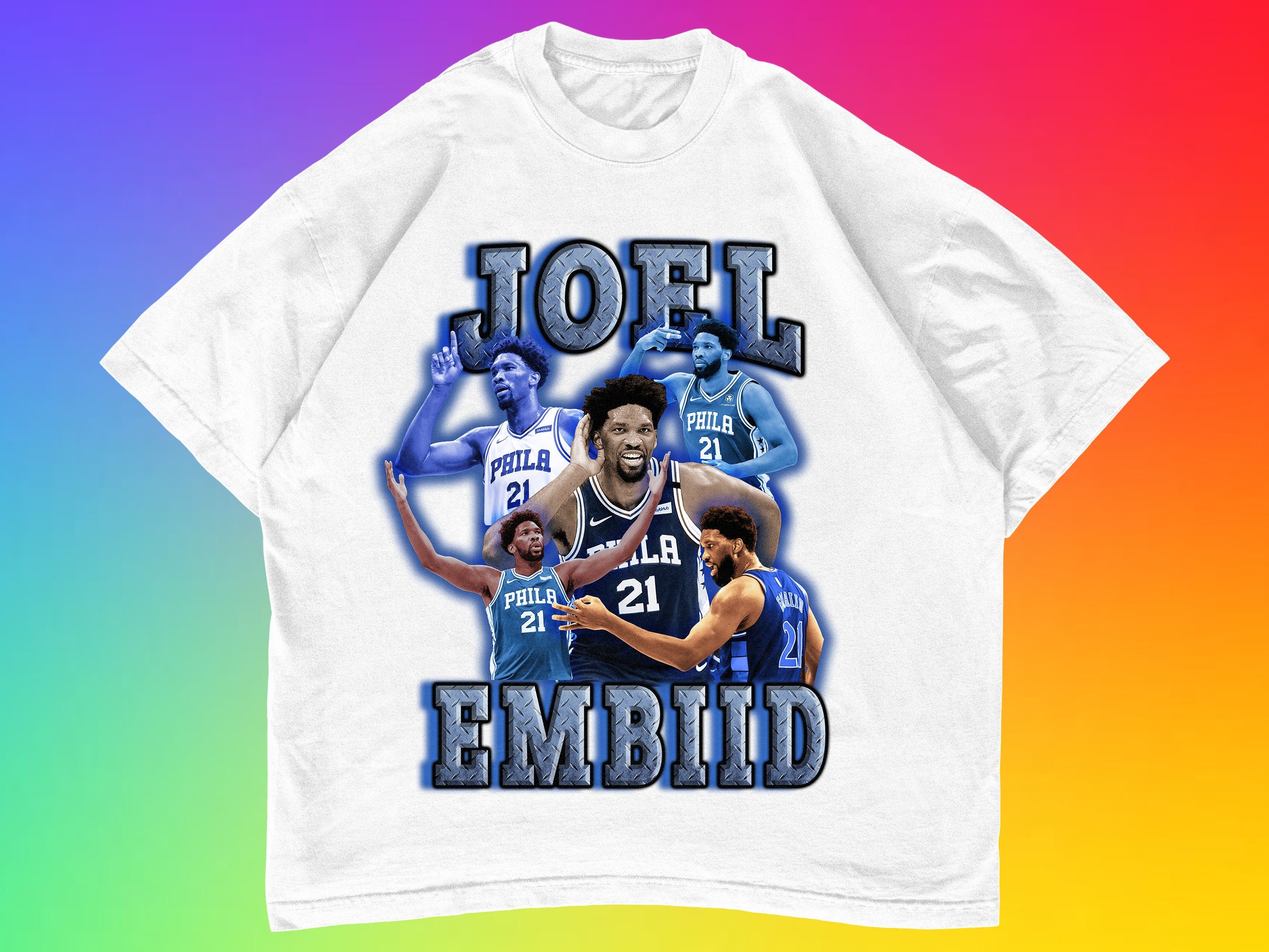 Blue Vintage Joel Embiid Basketball Unisex T-Shirt