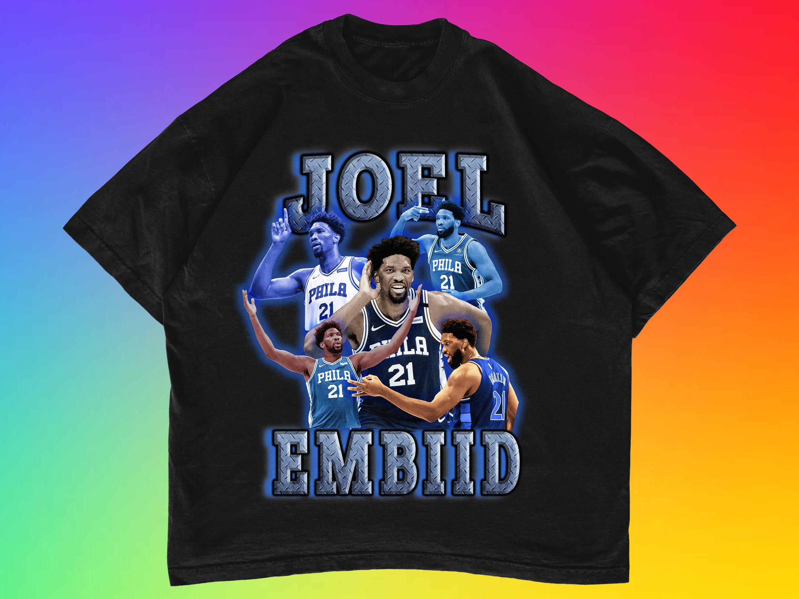 Blue Vintage Joel Embiid Basketball Unisex T-Shirt