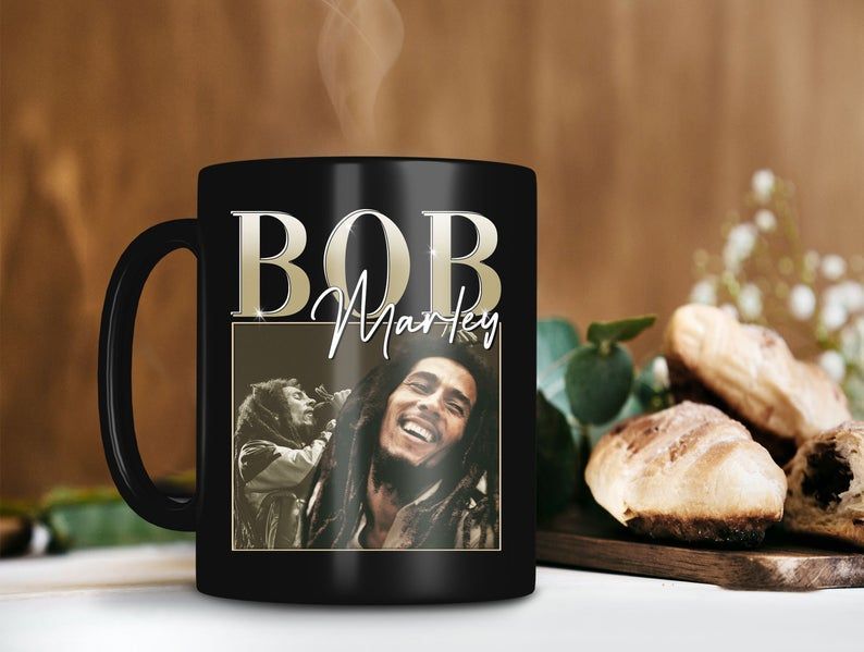 Bob Marley Old Schools Mug Robert Nesta Pioneers Reggae Music Mug Jamaican Singer Mug Weed Legend Premium Sublime Ceramic Coffee Mug Black