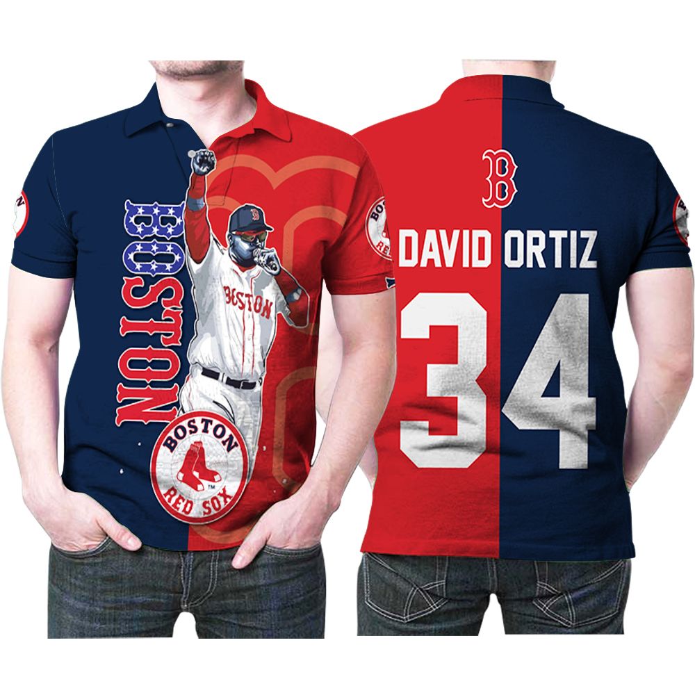 David Ortiz #34 Boston Red Sox MLB Delta Name and Number T-Shirt