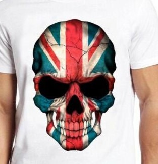 British Flag Skull England Uk Union Jack Queen Jubilee London Unisex T-Shirt