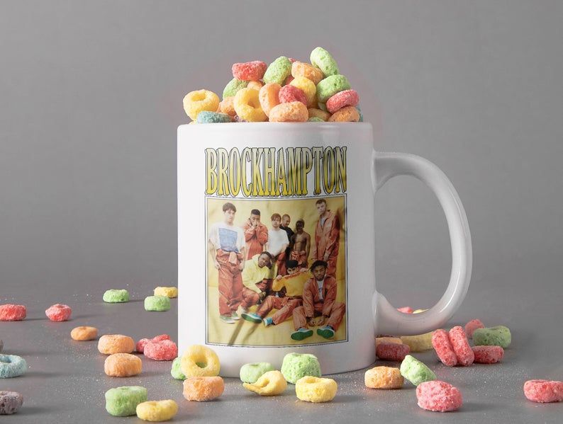 Brockhampton American Hip Hop Boy Band Mug Hip Hop Group Mug Retro Vintage Mug Premium Sublime Ceramic Coffee Mug White