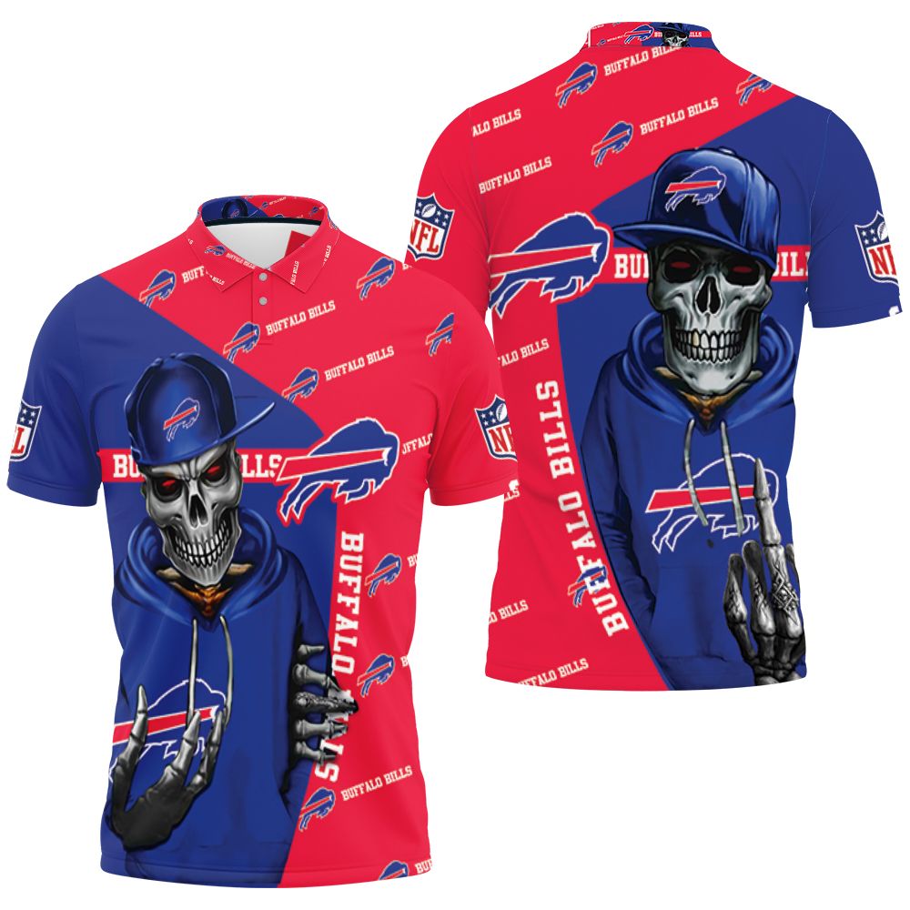 Buffalo Bills Hip Hop Skull 3d Jersey Polo Shirt All Over Print Shirt 3d T-shirt