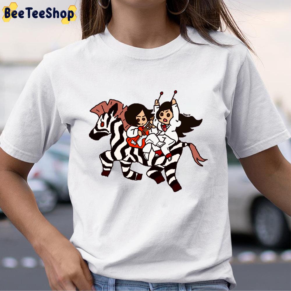 Cartoon Style Black Stripe Fitted Unisex T-Shirt