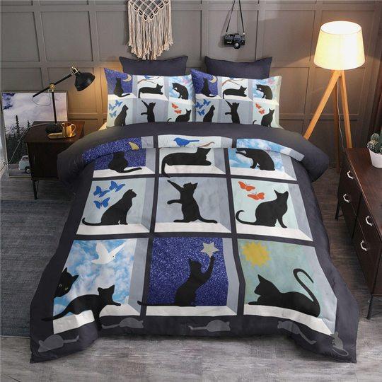 Cats Playing By The Window Bedding Sets