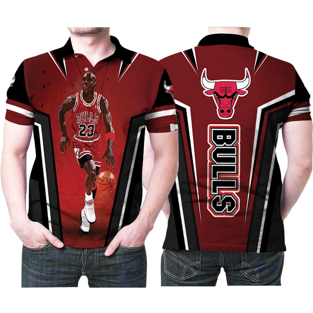 Chicago Bulls Michael Jordan 23 Legend Forever Nba Basketball Team Logo 3d Designed Allover Gift For Bulls Fans 1 Polo Shirt