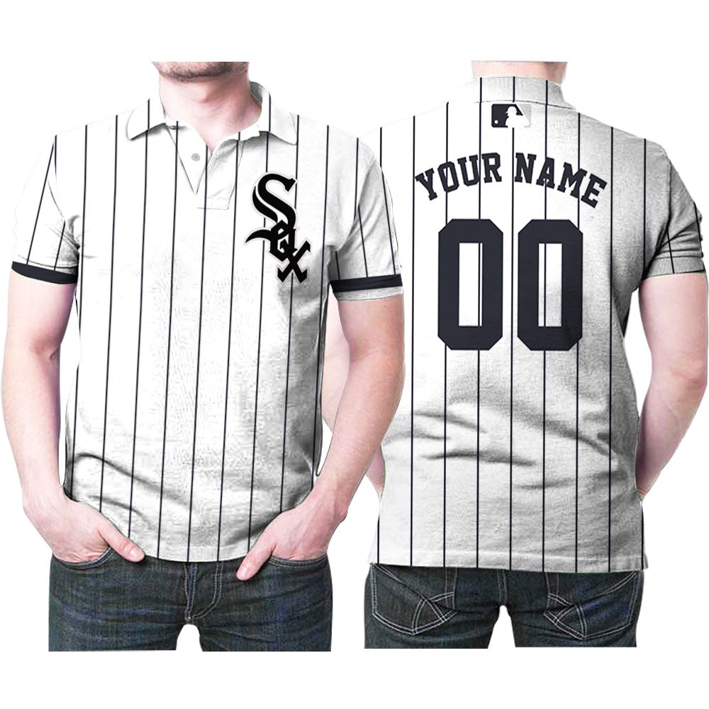 Chicago White Sox Mlb Baseball Team Majestic Cool Base Custom White Black 2019 Jersey Style Gift For White Sox Fans Polo Shirt