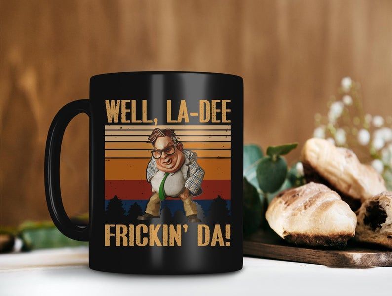 Chris Farley Well La Dee Frickin Da Mug Saturday Night Live Mug Christopher Crosby Farley Vintage Premium Sublime Ceramic Coffee Mug Black