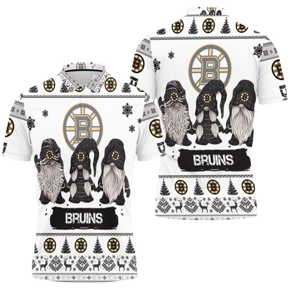 Christmas Gnomes Boston Bruins Ugly Sweatshirt Christmas 3d Polo Shirt All Over Print Shirt 3d T-shirt