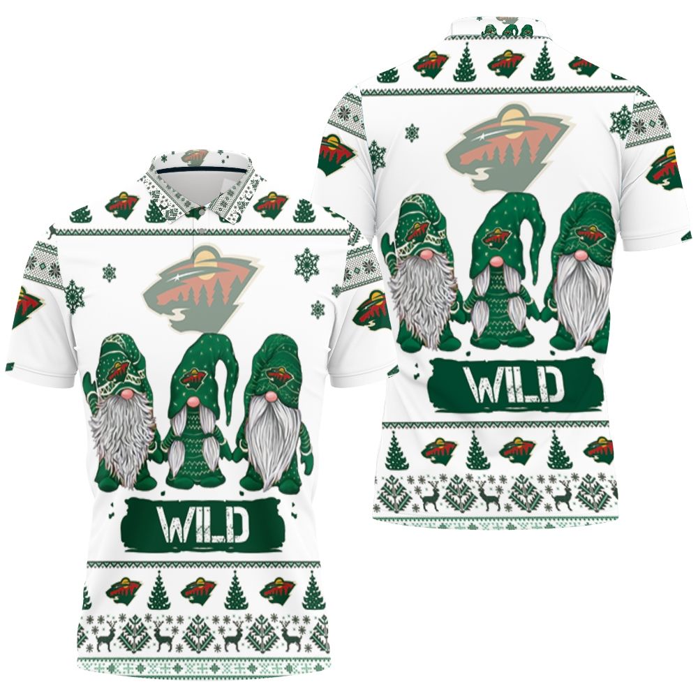 Christmas Gnomes Minnesota Wild Ugly Sweatshirt Christmas 3d Polo Shirt All Over Print Shirt 3d T-shirt