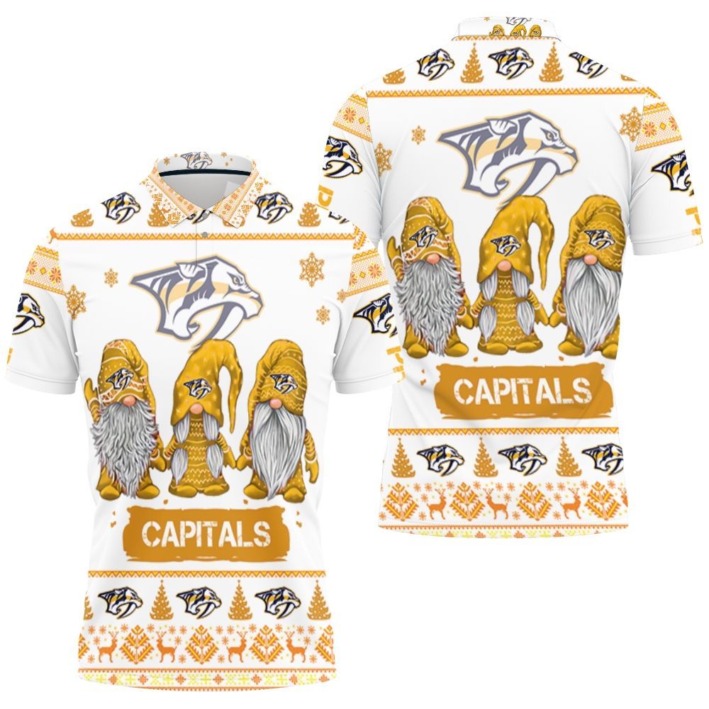 Christmas Gnomes Nashville Predators Ugly Sweatshirt Christmas 3d Polo Shirt All Over Print Shirt 3d T-shirt