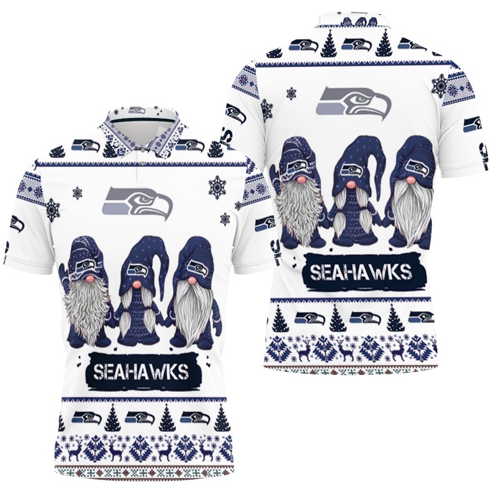 Christmas Gnomes Seattle Seahawks Ugly Sweatshirt Christmas 3d Polo Shirt All Over Print Shirt 3d T-shirt