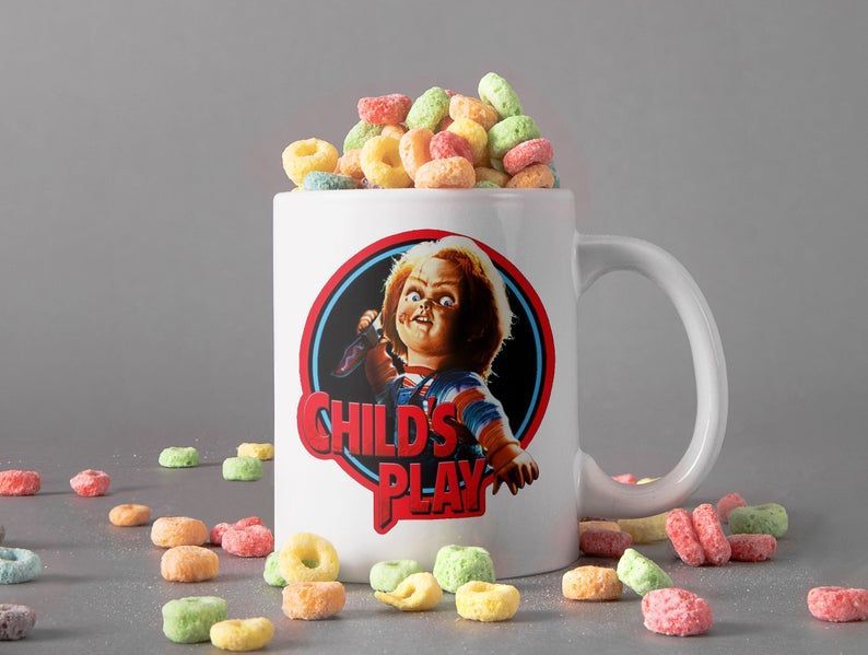 Chucky Child’s Play Mug Charles Lee Ray Mug Child’s Play Movie Mug Horror Lover Mug Retro Vintage Premium Sublime Ceramic Coffee Mug White