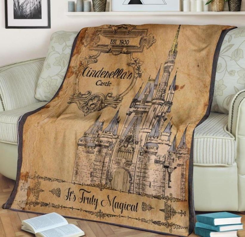 Cinderella’s Castle Best Seller Fleece Blanket Gift For Fan, Premium Comfy Sofa Throw Blanket Gift