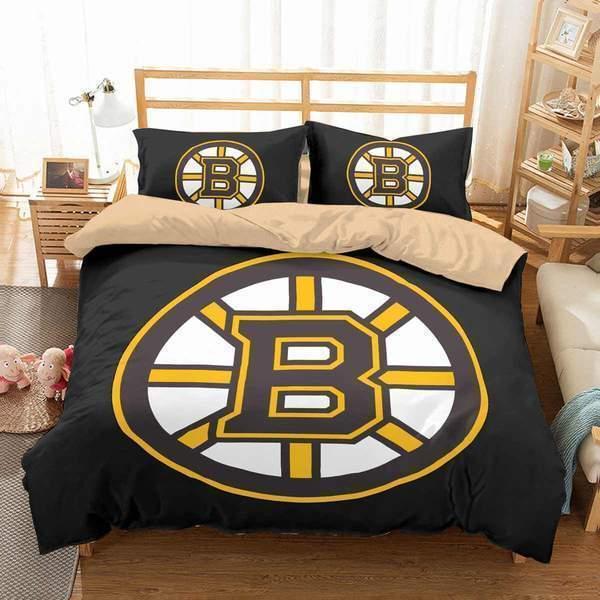 Classic Logo Boston Bruins Hockey Bedding Set