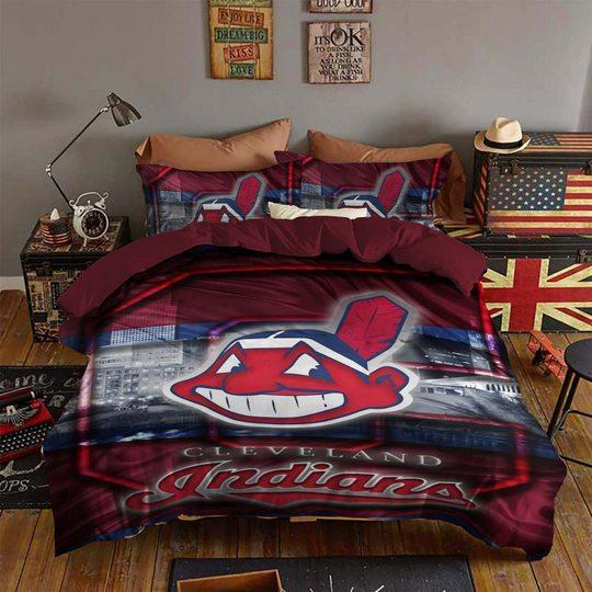 Cleveland Indians Baseball Bedding Set