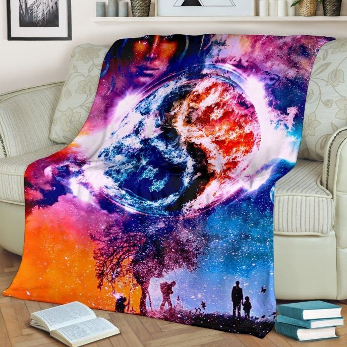 Colorful Yin Yang Universe Best Seller Fleece Blanket Gift For Fan, Premium Comfy Sofa Throw Blanket Gift