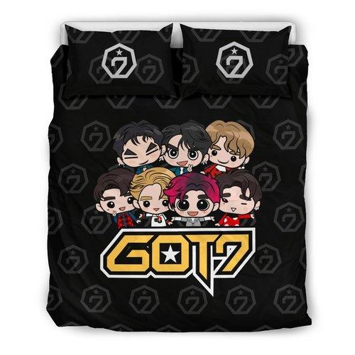 Cute Chibi Bts Got7 Bedding Set