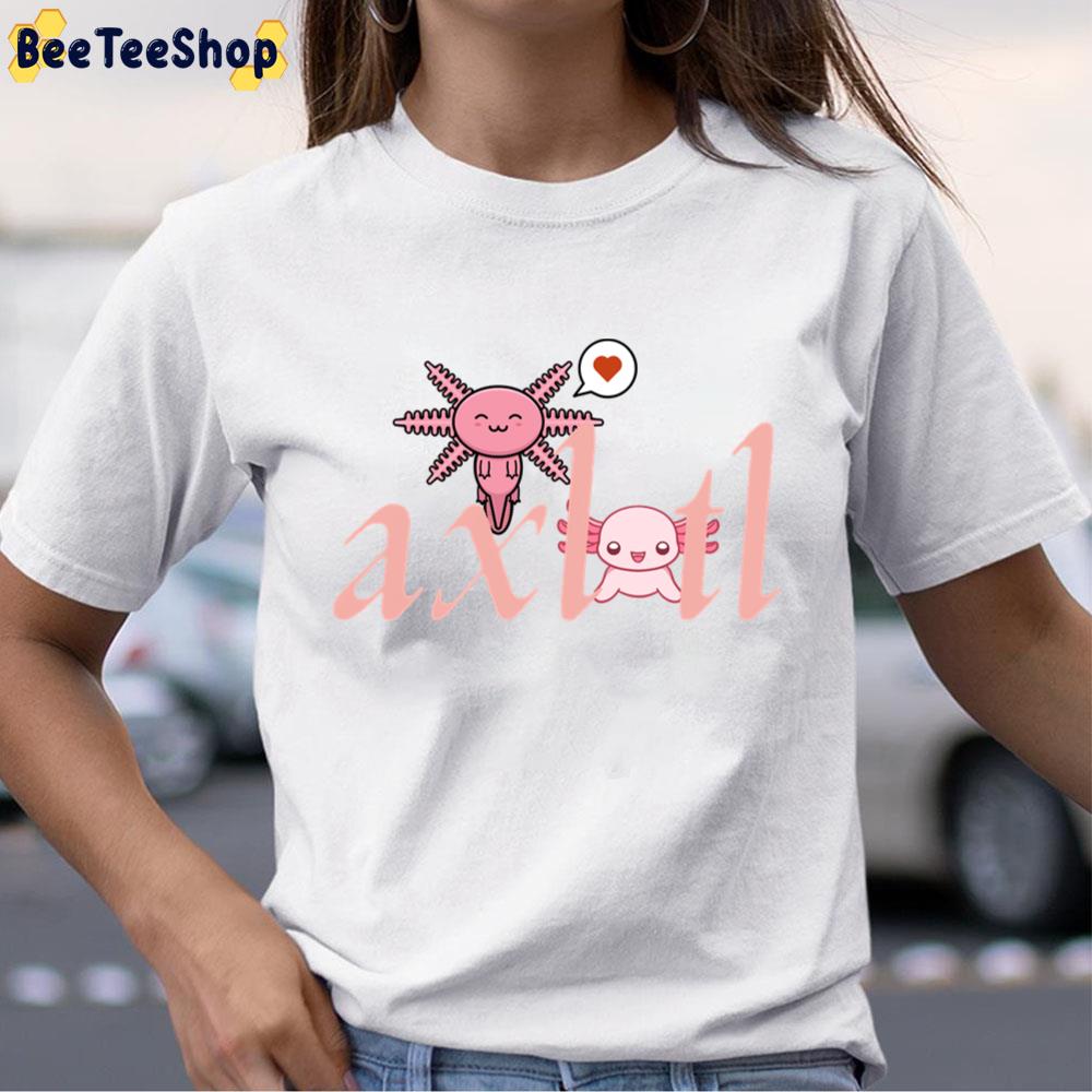 Cute Heart Axolotl 2 Funy Unisex T-Shirt