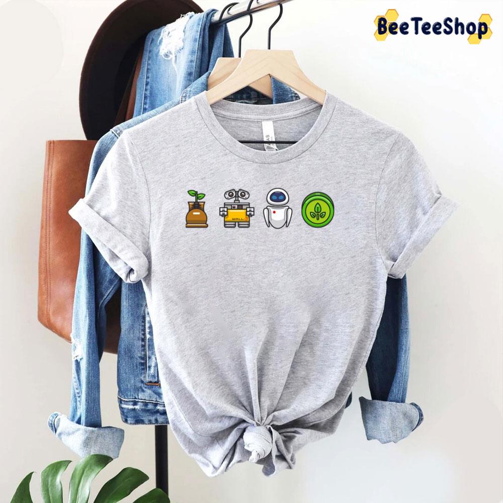 Cute Icon Wall-E And Eve Unisex T-Shirt