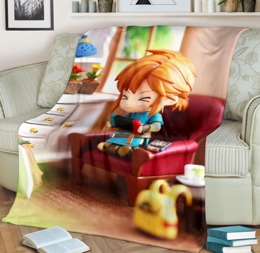 Cute Legend Of Zelda Art Best Seller Fleece Blanket Gift For Fan, Premium Comfy Sofa Throw Blanket Gift