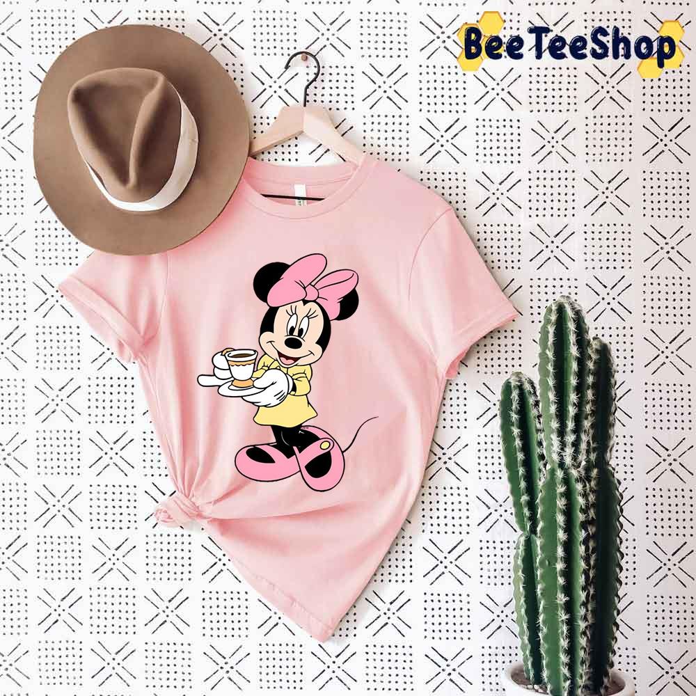 Cute Minnie Mouse Drink Tea Unisex T-Shirt