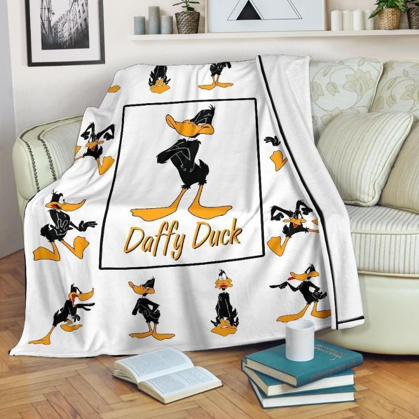 Daffy Duck Looney Tunes Cartoon Fleece Blanket Gift For Fan, Premium Comfy Sofa Throw Blanket Gift