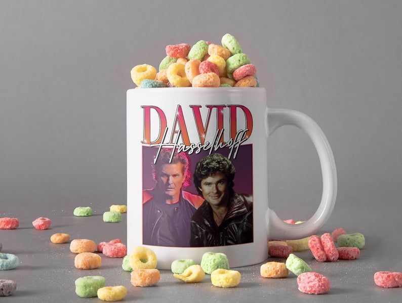 David Hasselhoff Aka The Hoff Mug David Michael Hasselhoff Mug American Actress, Singer And Business Premium Sublime Ceramic Coffee Mug White