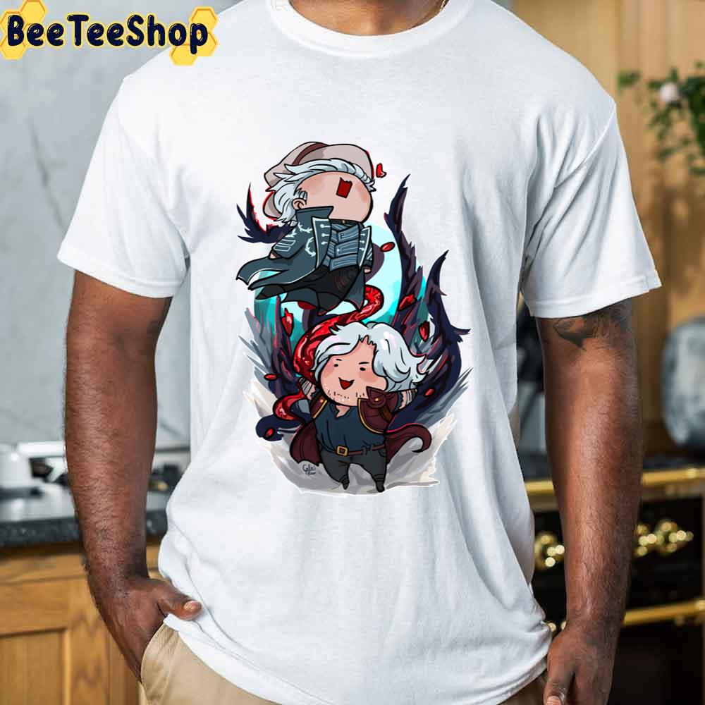 Devil May Chibi Fly Me To The Moon Sparda Twins Unisex T-Shirt