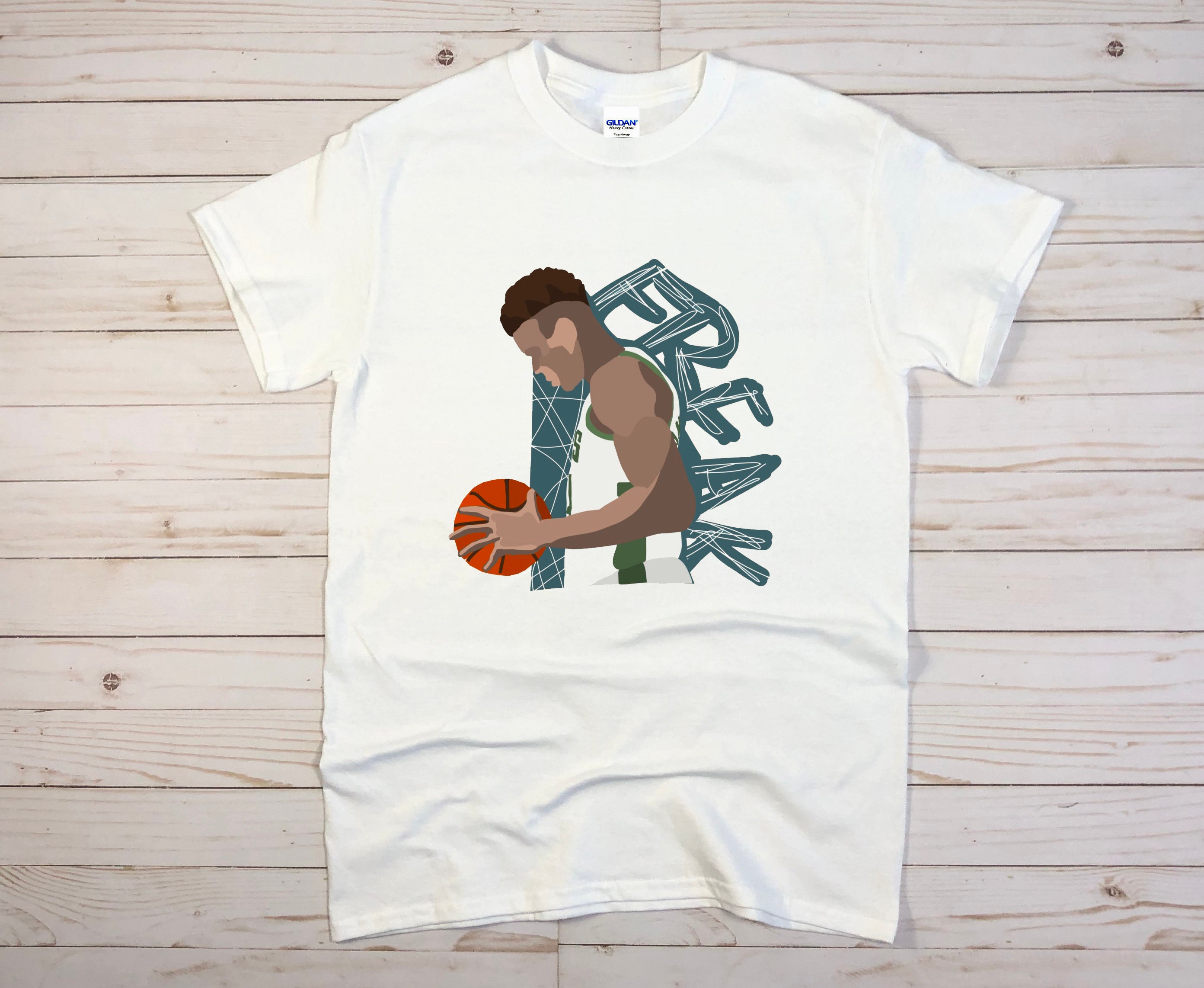 Digital Style Greek Freak Giannis Antetokounmpo Milwaukee Bucks Basketball Unisex T-Shirt