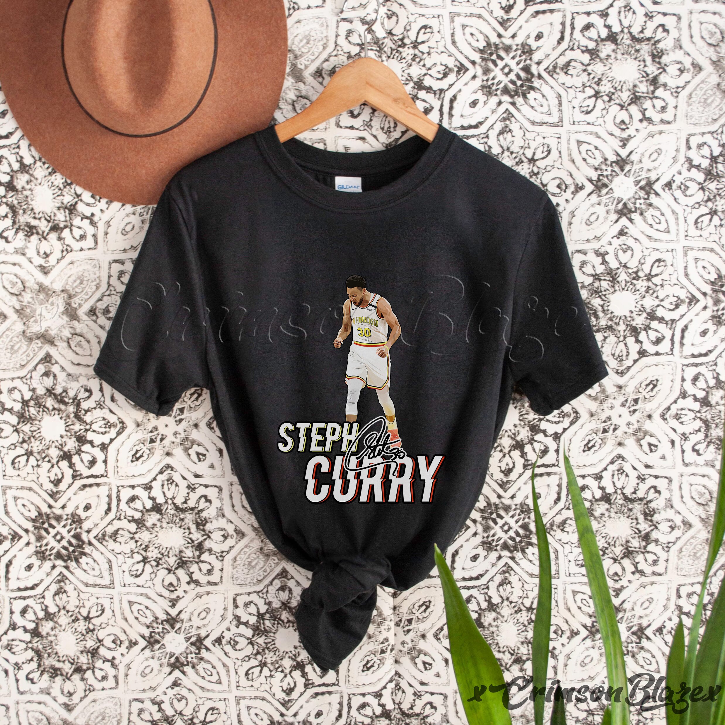 Digital Text Stephen Curry Golden State Warriors Basketball Signature Unisex T-Shirt