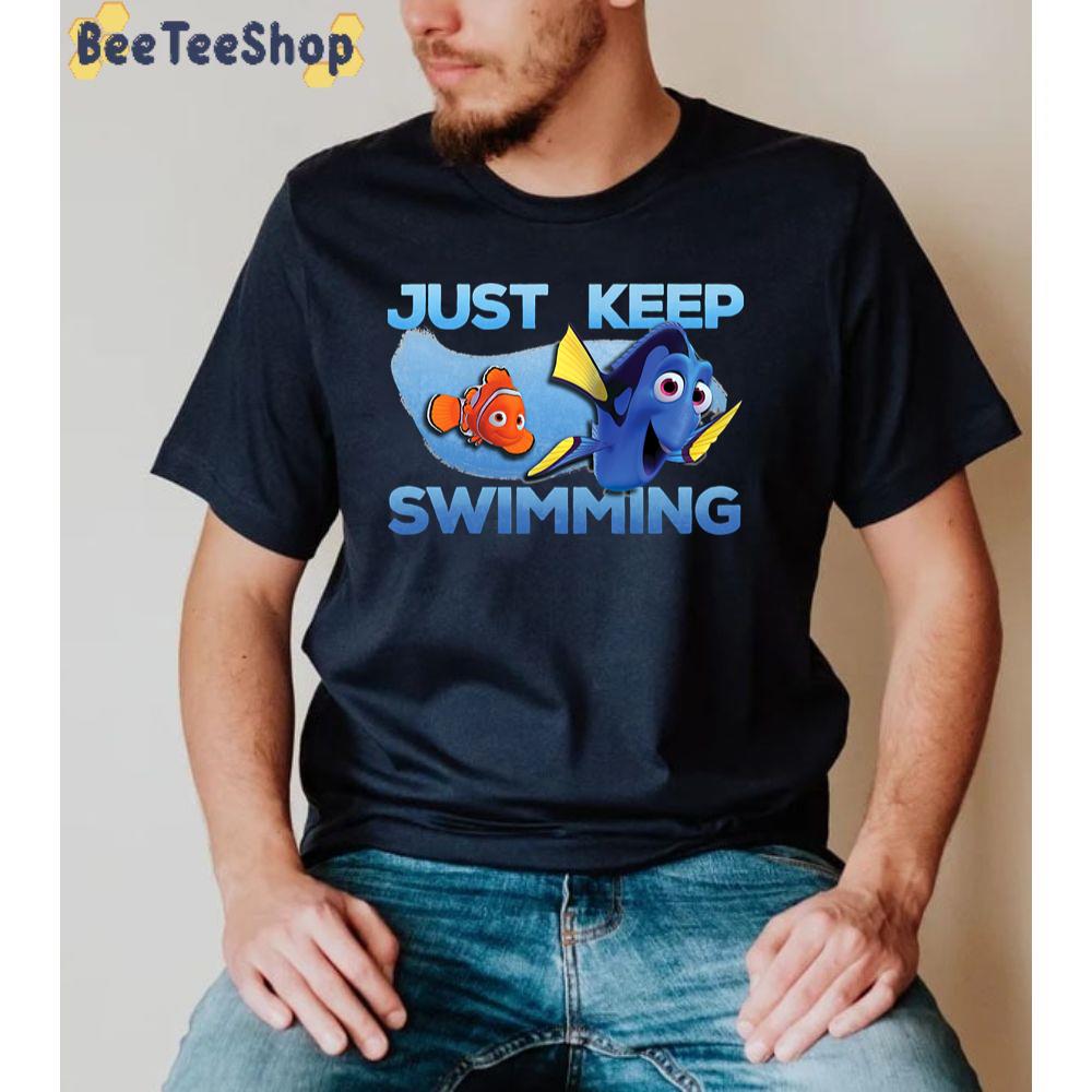 Disney Pixar Finding Dory Just Keep Swimming With Nemo Unisex T-Shirt