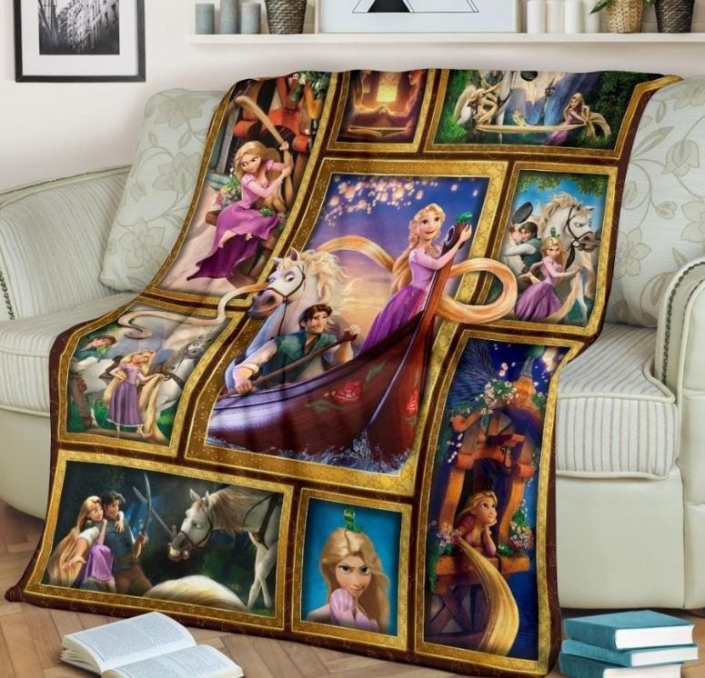 Disney Princess Rapunzel Cartoon Best Seller Fleece Blanket Gift For Fan, Premium Comfy Sofa Throw Blanket Gift