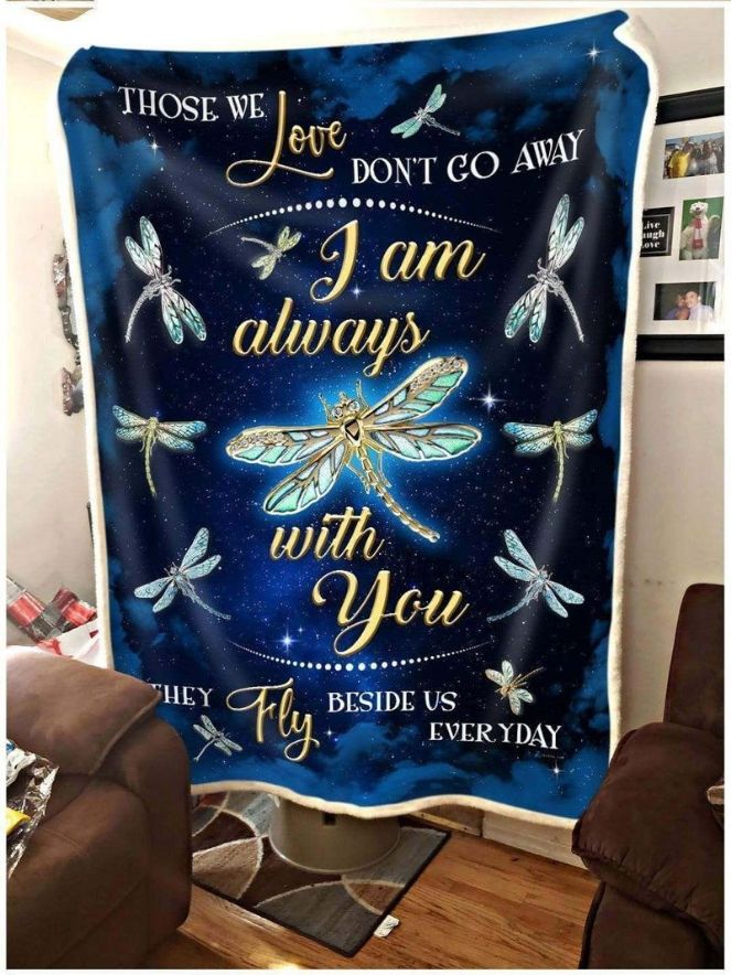 Dragonfly I Am Always With You Premium Comfy Sofa Throw Blanket