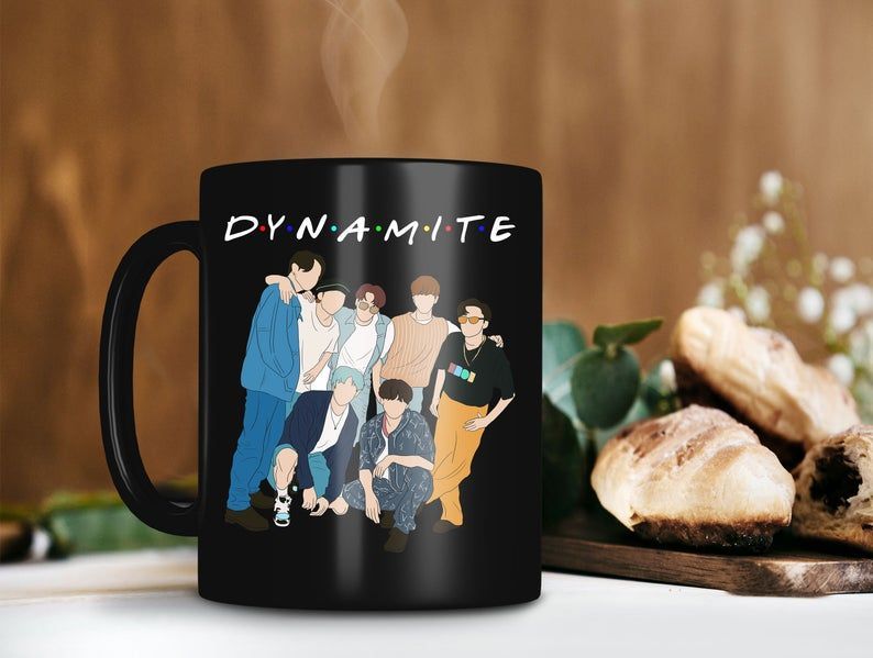 Dynamite Bts Band Members Mug Bangtan Boys Lover Gift Bts Coffee Mug Bts Lover Gift Premium Sublime Ceramic Coffee Mug Black