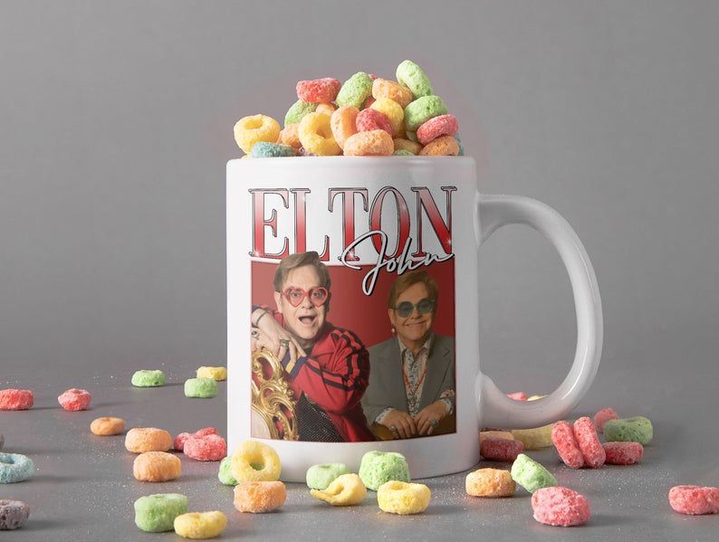 Elton John Mug Sir Elton Hercules John Mug Reginald Kenneth Dwight Mug Bluesology Band Mug Rock Star Premium Sublime Ceramic Coffee Mug White