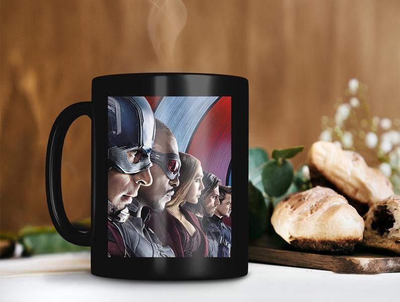 Falcon And The Winter Soldier Mug Captain America Mug Avenger Lover Mug Marvel Lover Premium Sublime Ceramic Coffee Mug Black