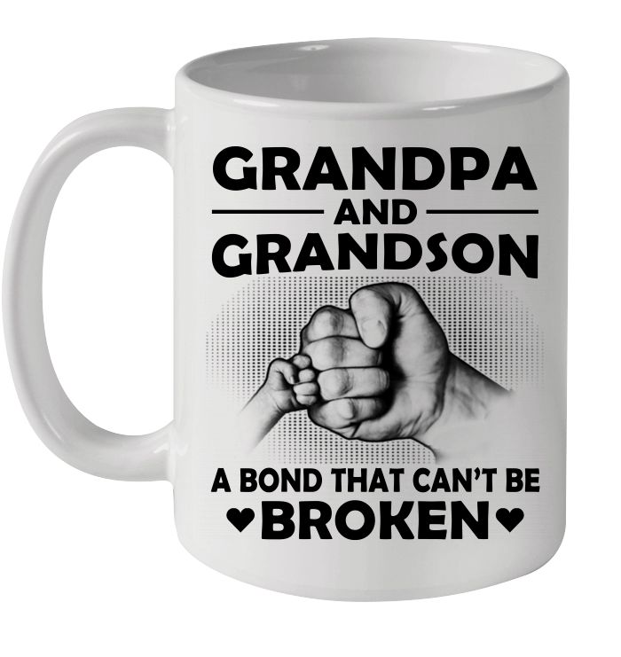 Father’s Day Grandpa And Grandson A Bond That Can’t Be Broken Premium Sublime Ceramic Coffee Mug White