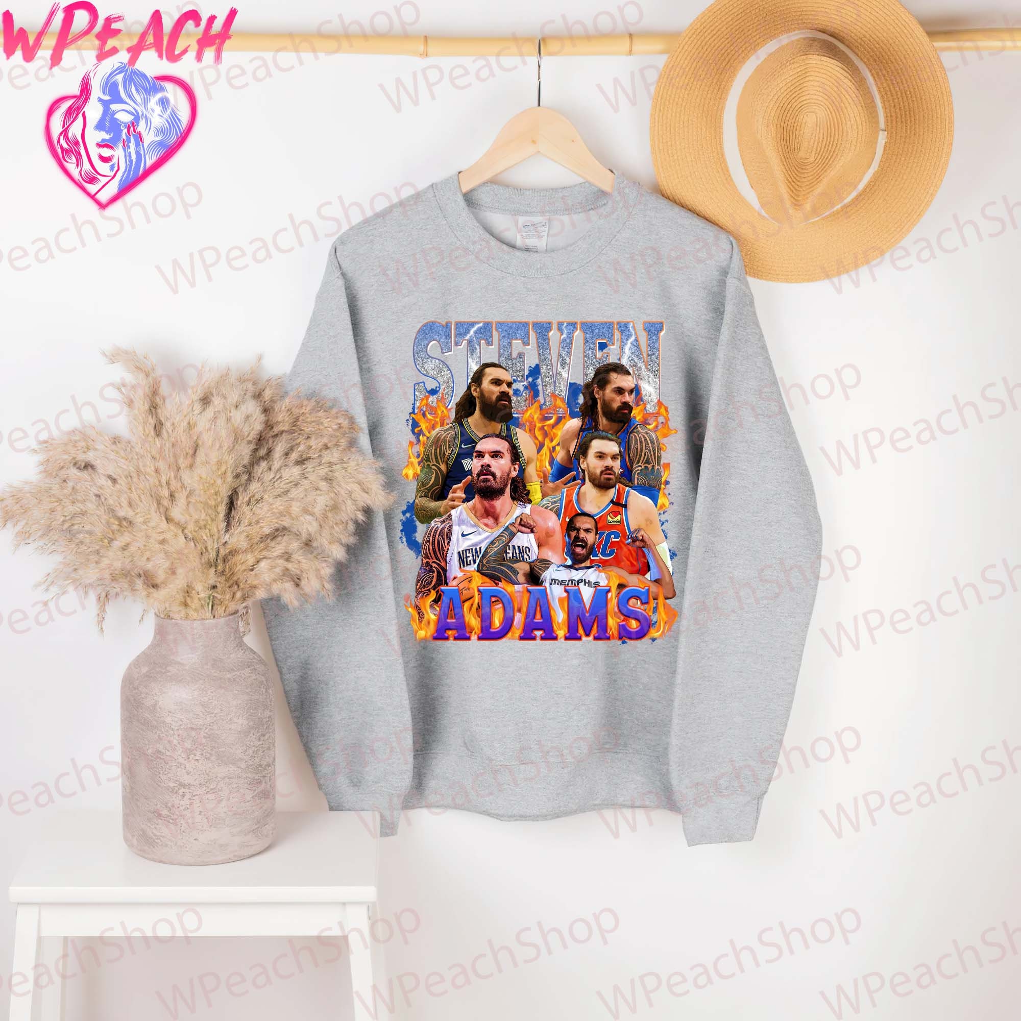 Fire 80's Vintage Steven Adams Memphis Grizzlies Basketball Unisex T-Shirt