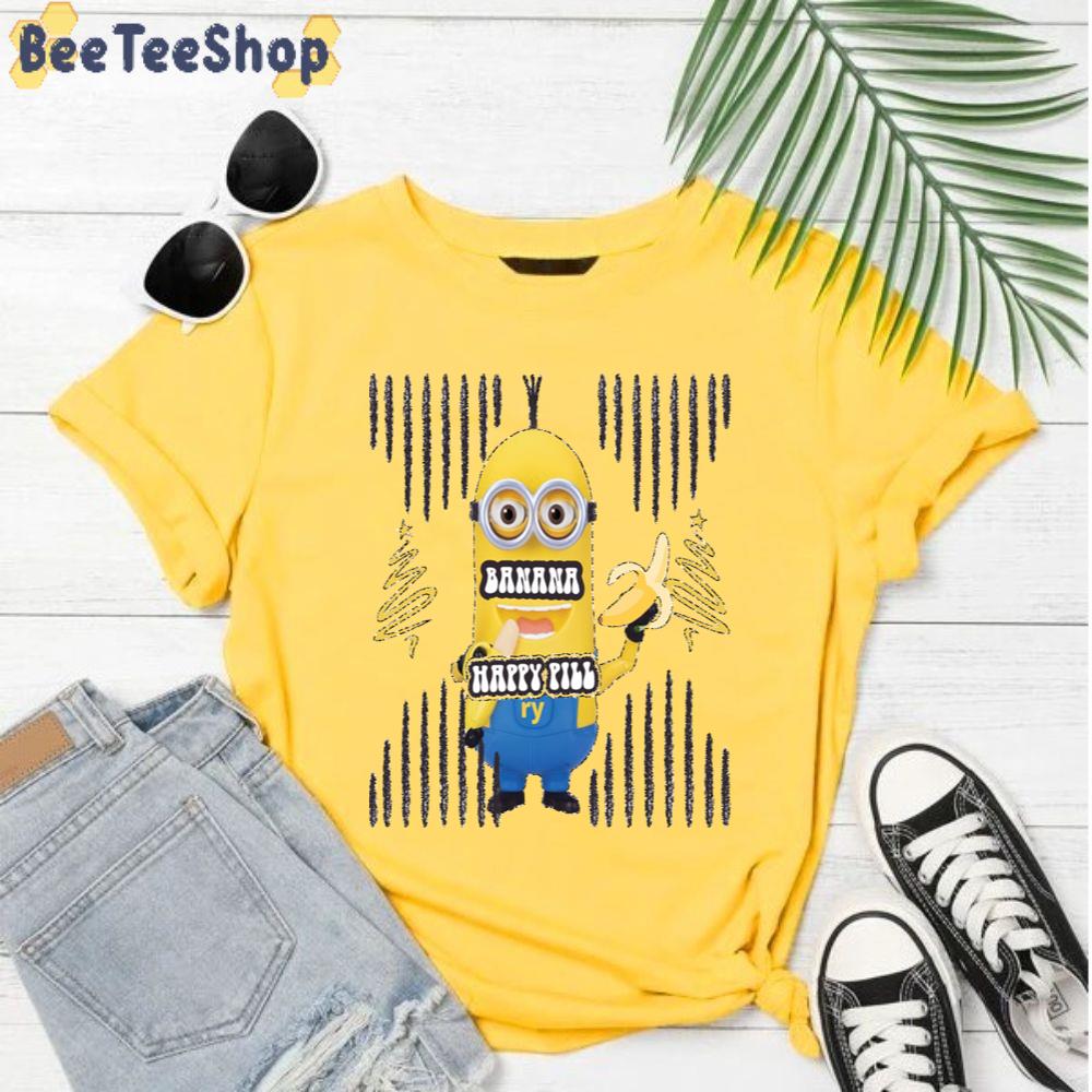 Funny And Cute Minion On Diet By Eating Banana Unisex T-Shirt