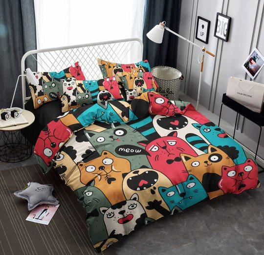 Funny Color Cats Bedding Sets