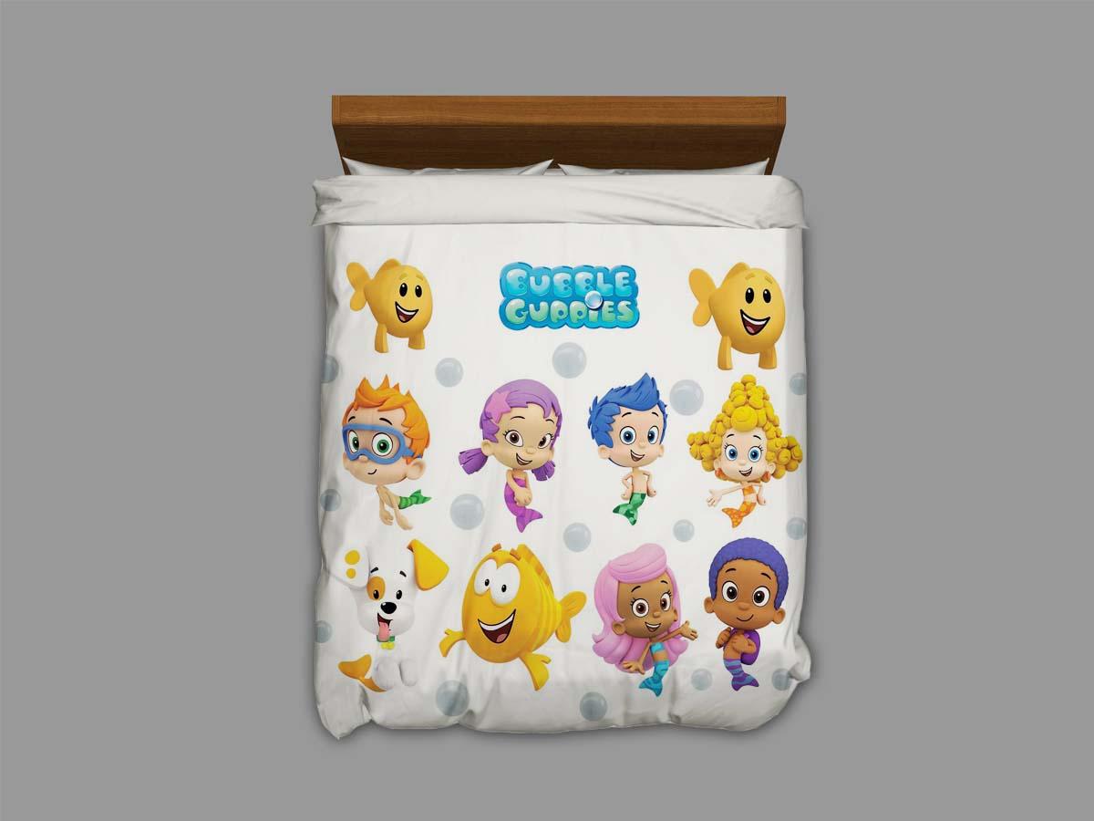 Funny Fish And Bubble Guppies Bedding Set