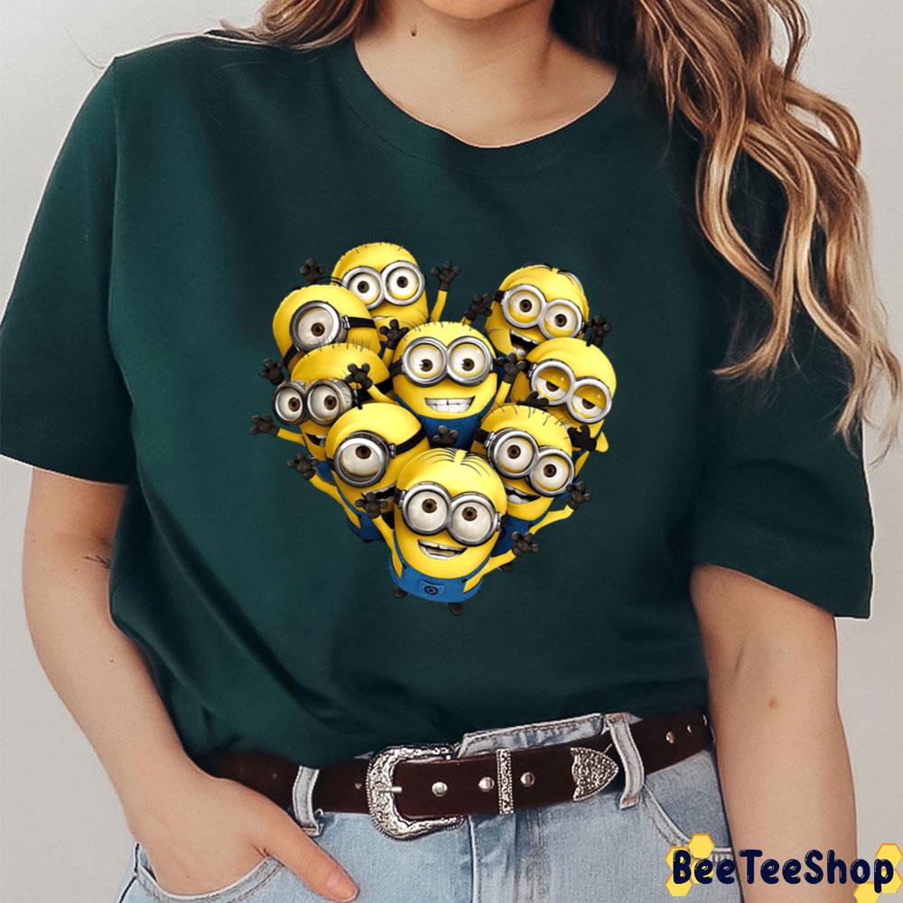 Funny Heart Minions Smile Unisex T-Shirt