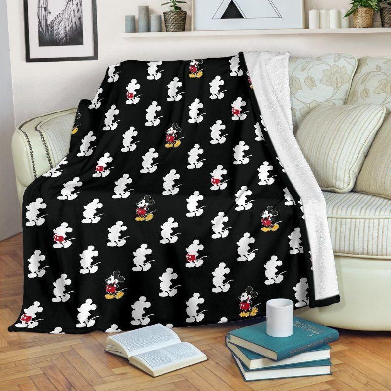 Funny Mickey Mouse Disney Fleece Blanket Gift For Fan, Premium Comfy Sofa Throw Blanket Gift