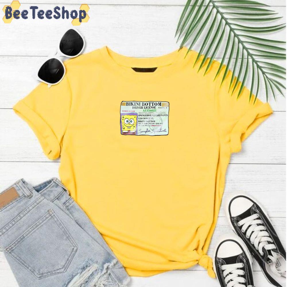 Funny Spongebob Squarepants Driver S License Unisex T-Shirt