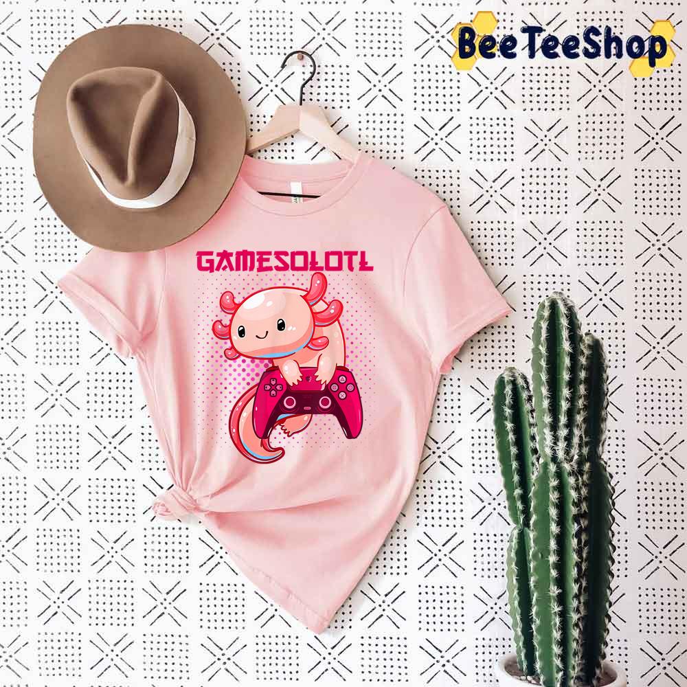 Gamer Axolotl Lover Cute Axolotl Gamers Unisex T-Shirt