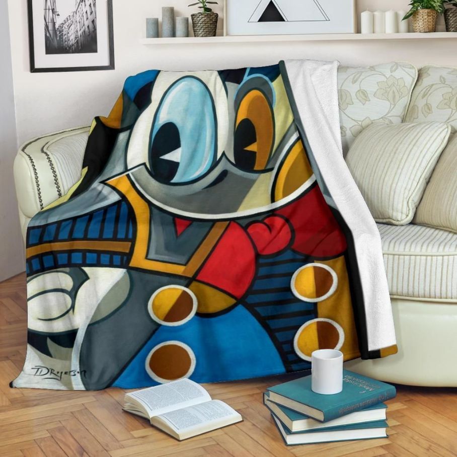 Graphic Donald Duck Fleece Blanket Gift For Fan, Premium Comfy Sofa Throw Blanket Gift